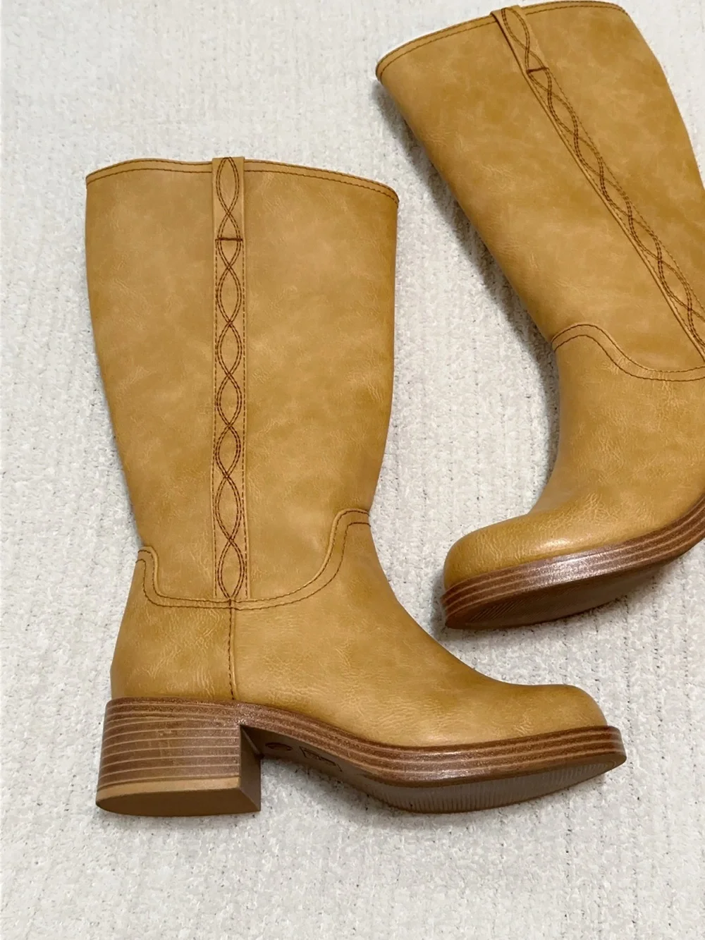 No Boundaries Women’s Tall Riding Boots Wide Width Casual Style Color Honey 🍯